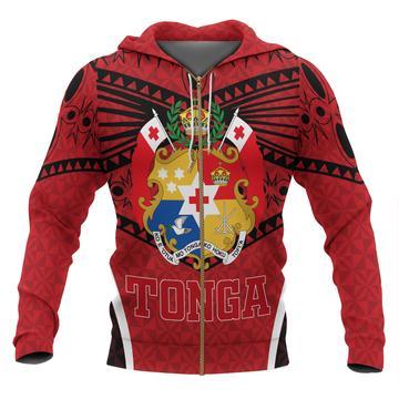 Tonga in My Heart Polynesian Tattoo Style 3D Printed Shirts TT0042-Apparel-TT-Zipped Hoodie-S-Vibe Cosy™