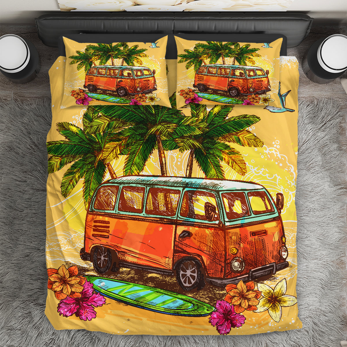 Happy Summer Camping Bedding Set AM072044-NM-Bedding Set-NM-Twin-Vibe Cosy™