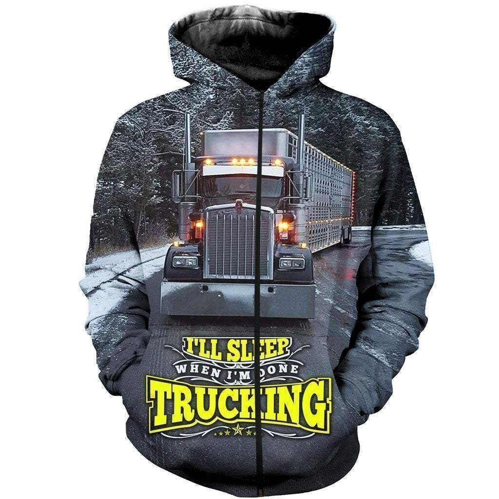 3D All Over Printed Winter Truck Shirts and Shorts-Apparel-6teenth World-ZIPPED HOODIE-S-Vibe Cosy™