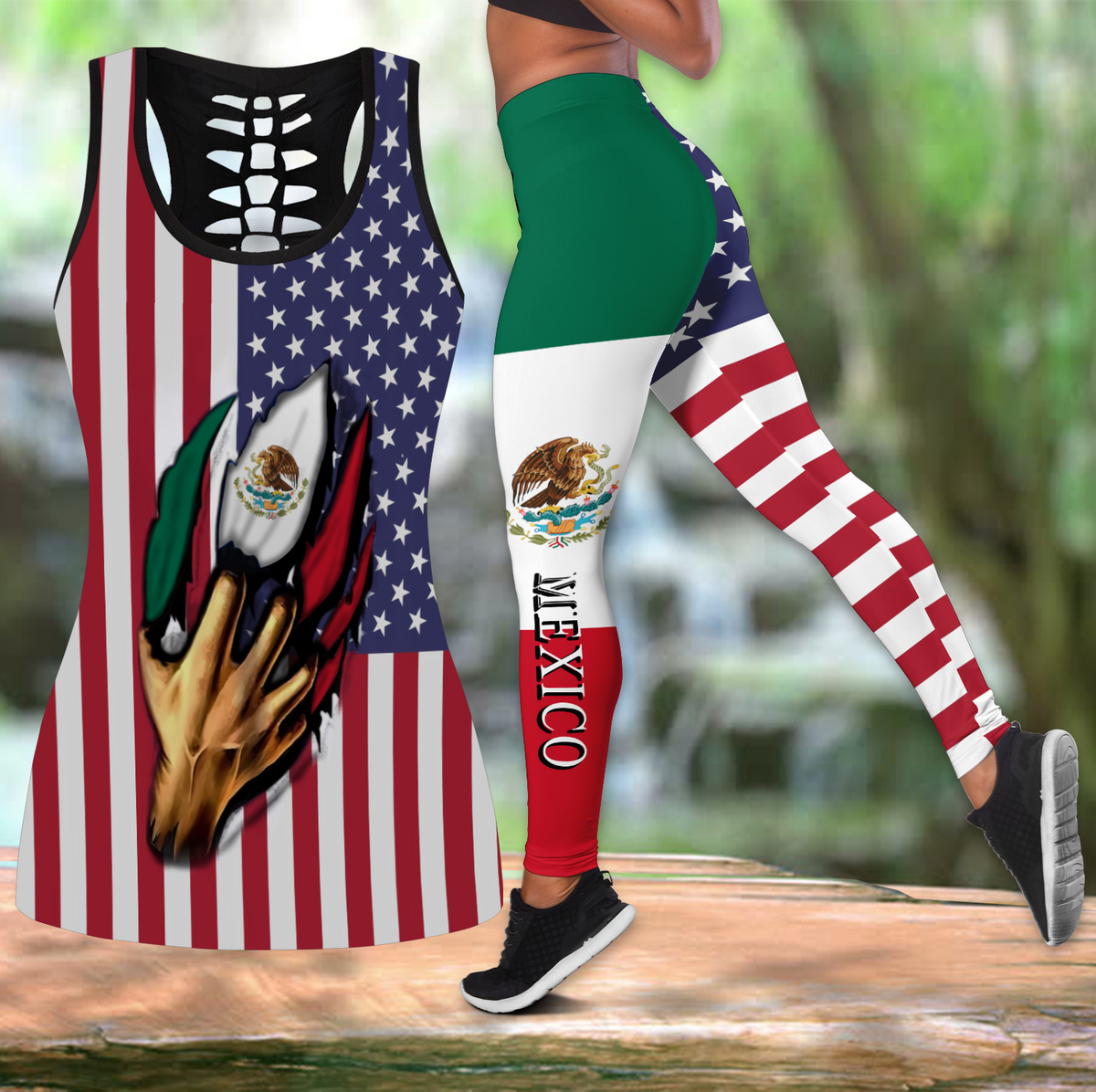 Mexico Standing With America Lover Combo Outfit HHT20062001-Apparel-TQH-S-S-Vibe Cosy™