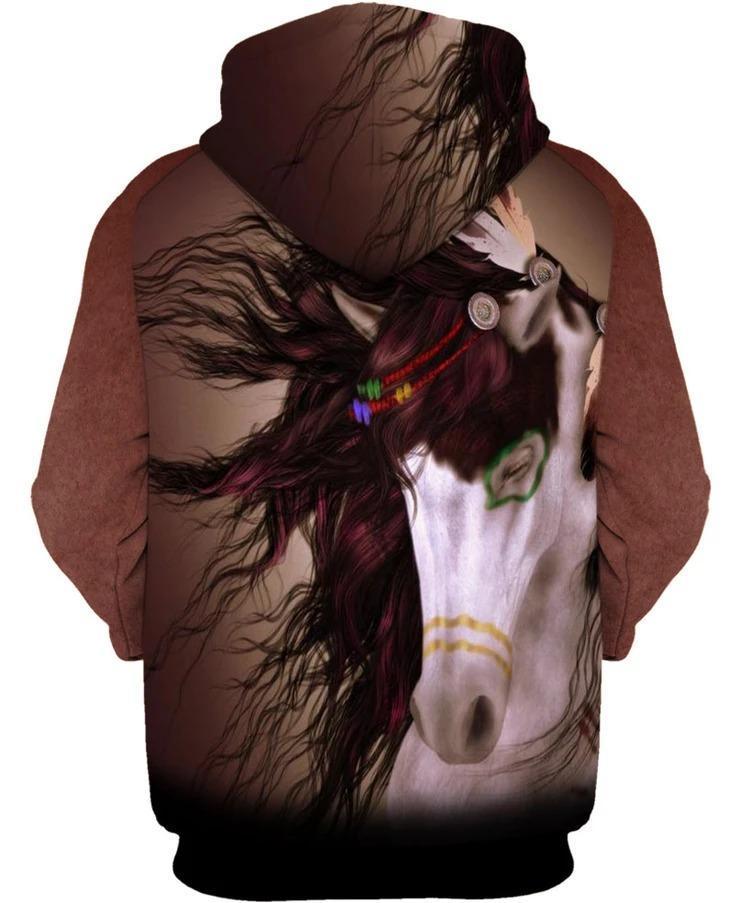 3D All Over Print Horse Hoodie NM120806-Apparel-NM-Hoodie-S-Vibe Cosy™