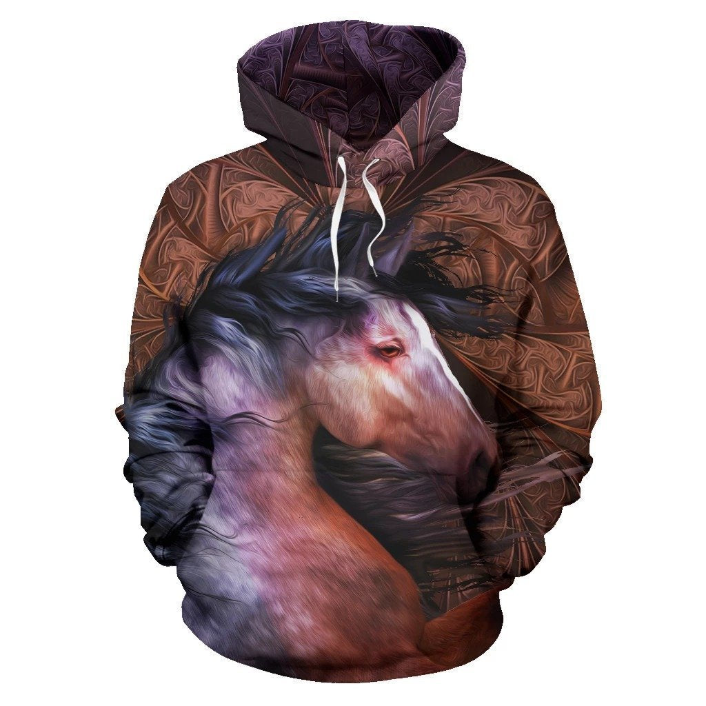 3D All Over Print Horse Hoodie NM120811-Apparel-NM-Hoodie-S-Vibe Cosy™