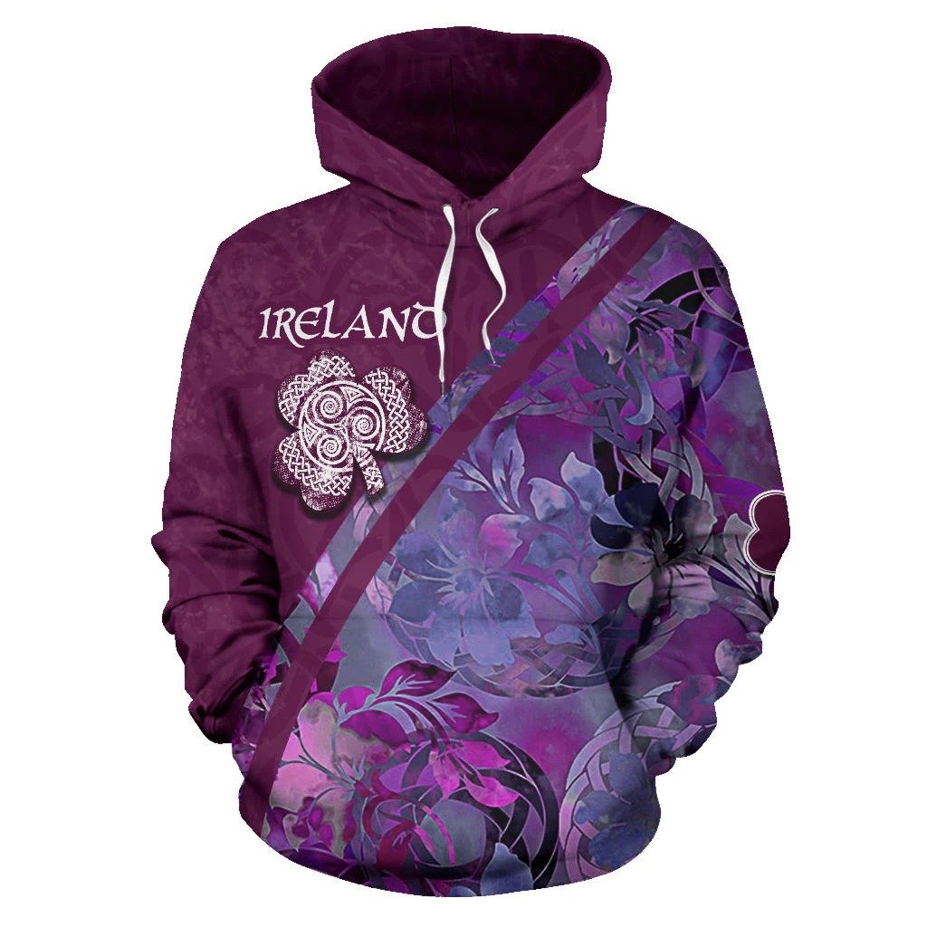 Irish St Patrick's Day Shamrock Celtic Cross Hoodie T-Shirt Sweatshirt-Apparel-NM-Hoodie-S-Vibe Cosy™