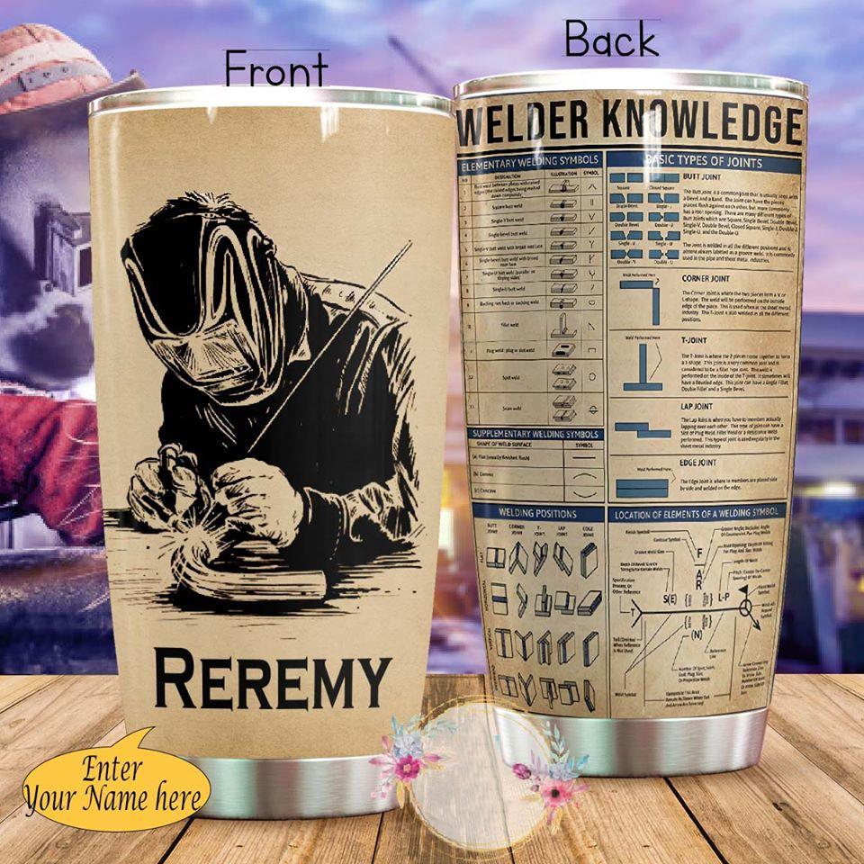 Welder Knowledge Personalized Stainless Steel Tumbler 20 Oz NMT020396-Tumbler-NM-Vibe Cosy™