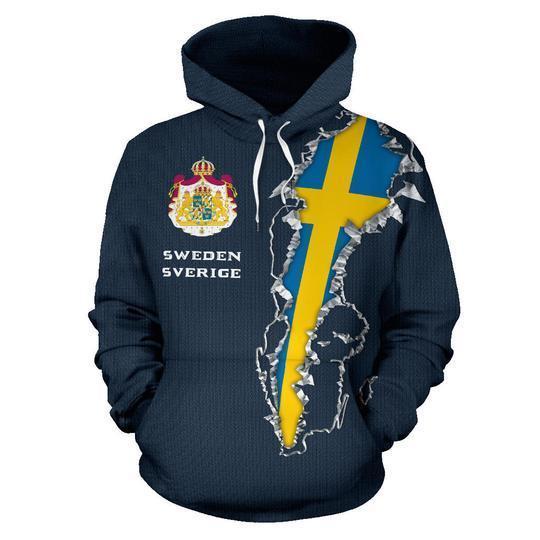 Sweden Forever Hoodie - Sverige Version NNK 0220-Apparel-NNK-Hoodie-S-Vibe Cosy™