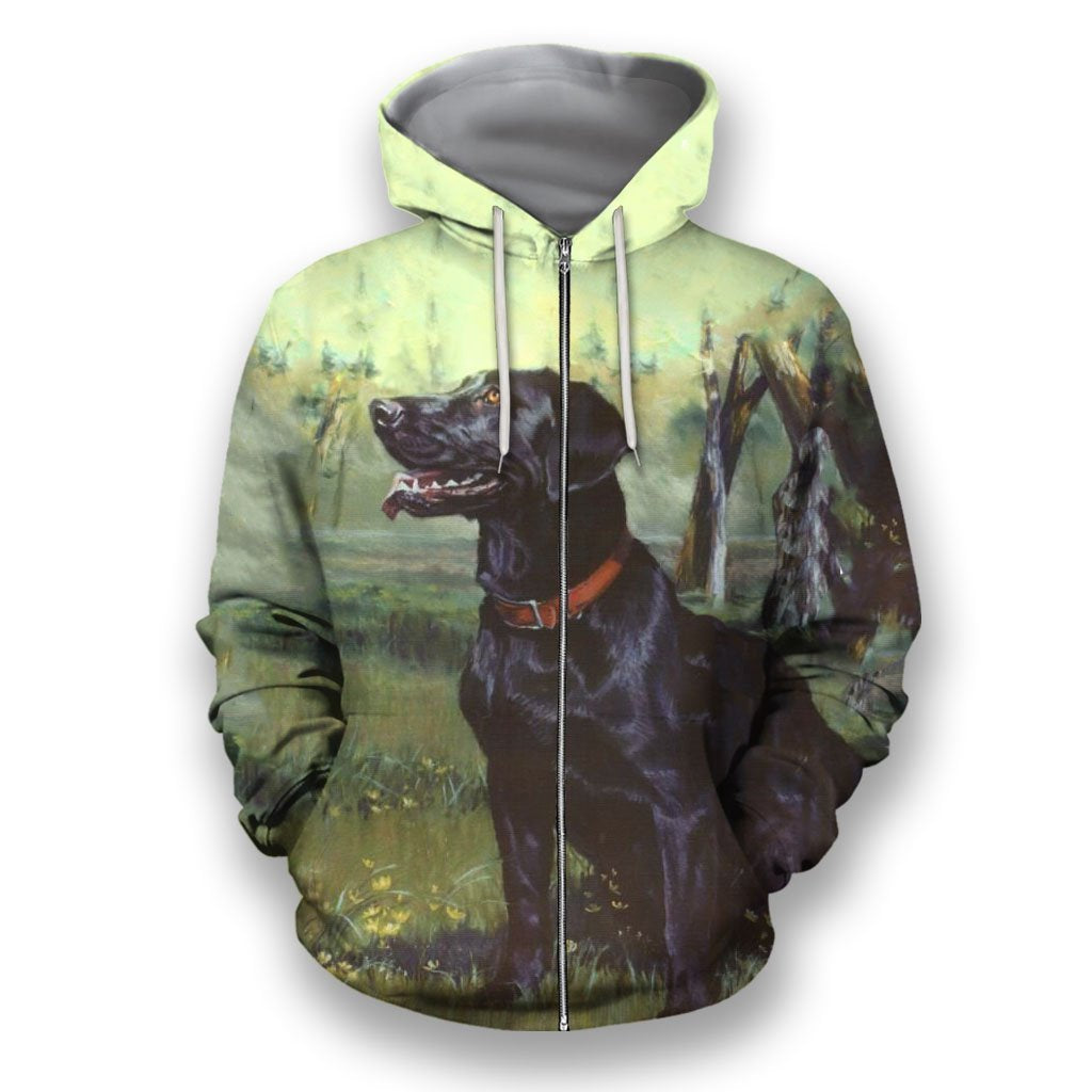 3D All Over Print Black Labrador Retriever-Apparel-NTT-ZIPPED HOODIE-S-Vibe Cosy™