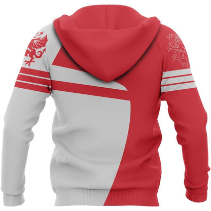 Wales Sport Red Hoodie - Premium Style PL-Apparel-PL8386-Hoodie-S-Vibe Cosy™