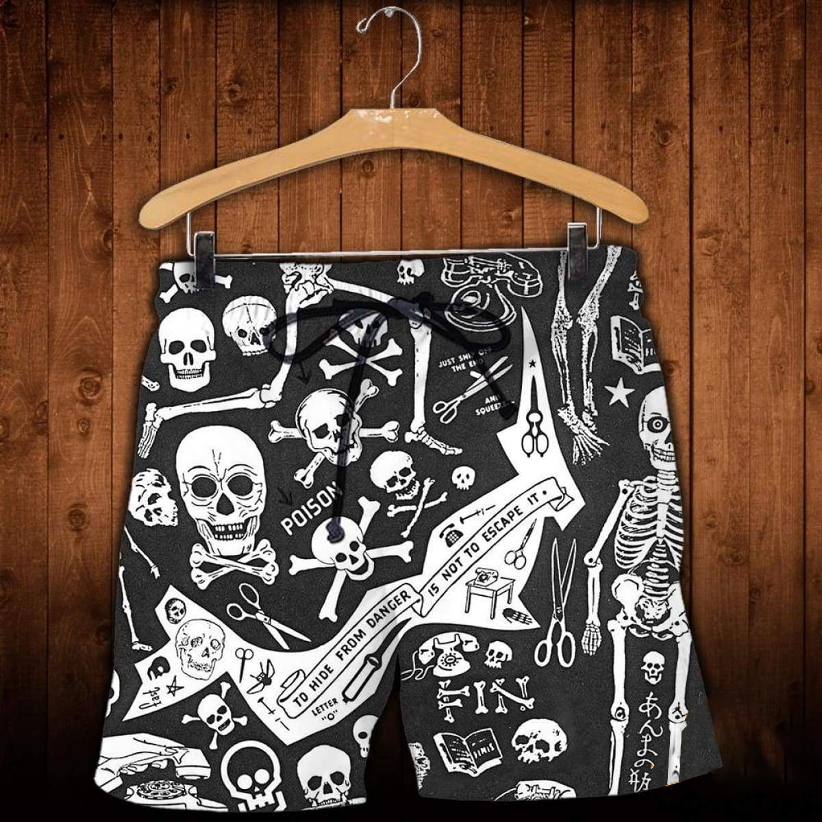 3D ALL OVER PRINTED SKULL PL288-Apparel-PL8386-Shorts-S-Vibe Cosy™