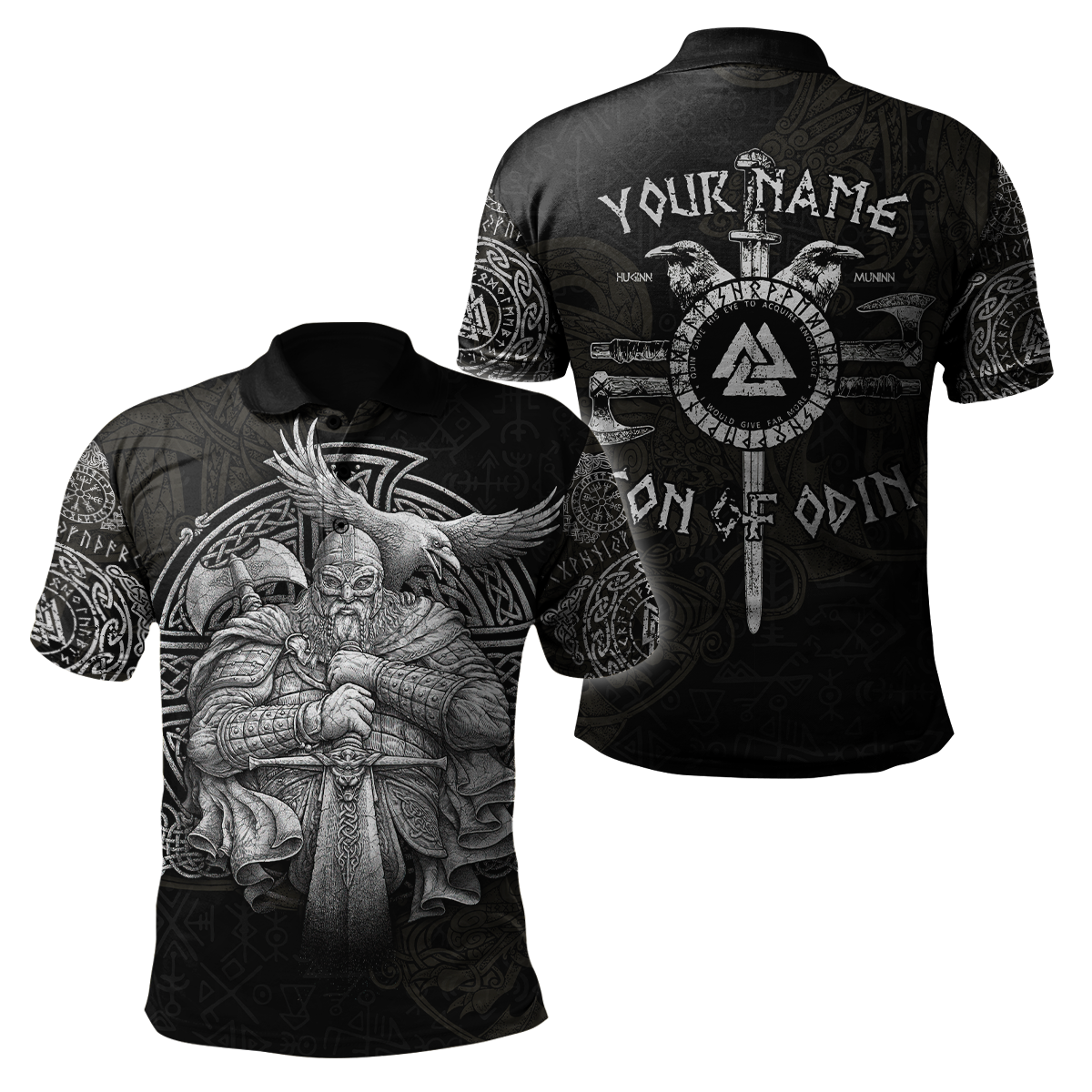 Customized Name Viking 3D All Over Printed Unisex Shirts