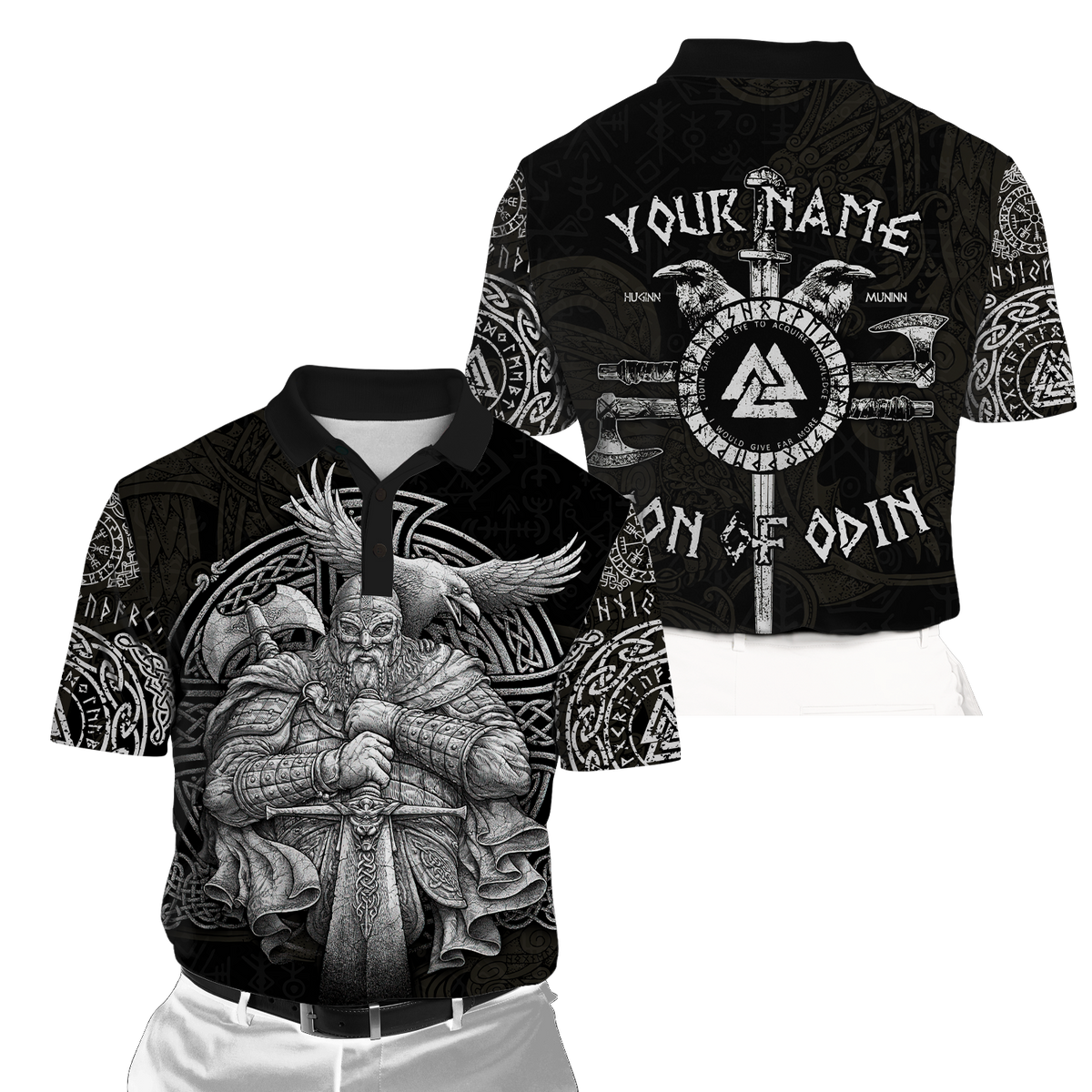 Customized Name Viking 3D All Over Printed Unisex Shirts