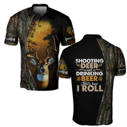 Hunting Deer and Drinking Beer 3D All Over Print Hoodie Pi17092001