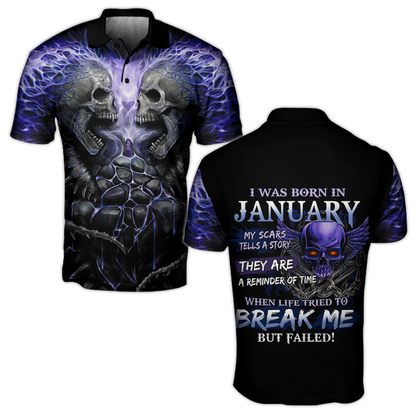 January Guy Skull 3D All Over Printed Shirts Pi24102001ST