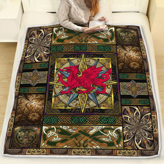 Celtic Compass 3D All Over Printed Quilt