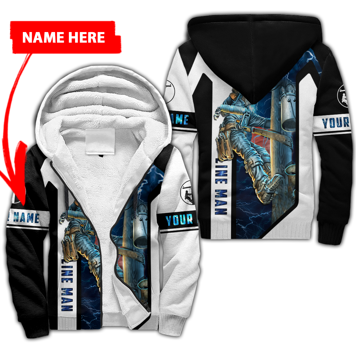 Premium Personalized 3D Print Lineman Shirts MEI
