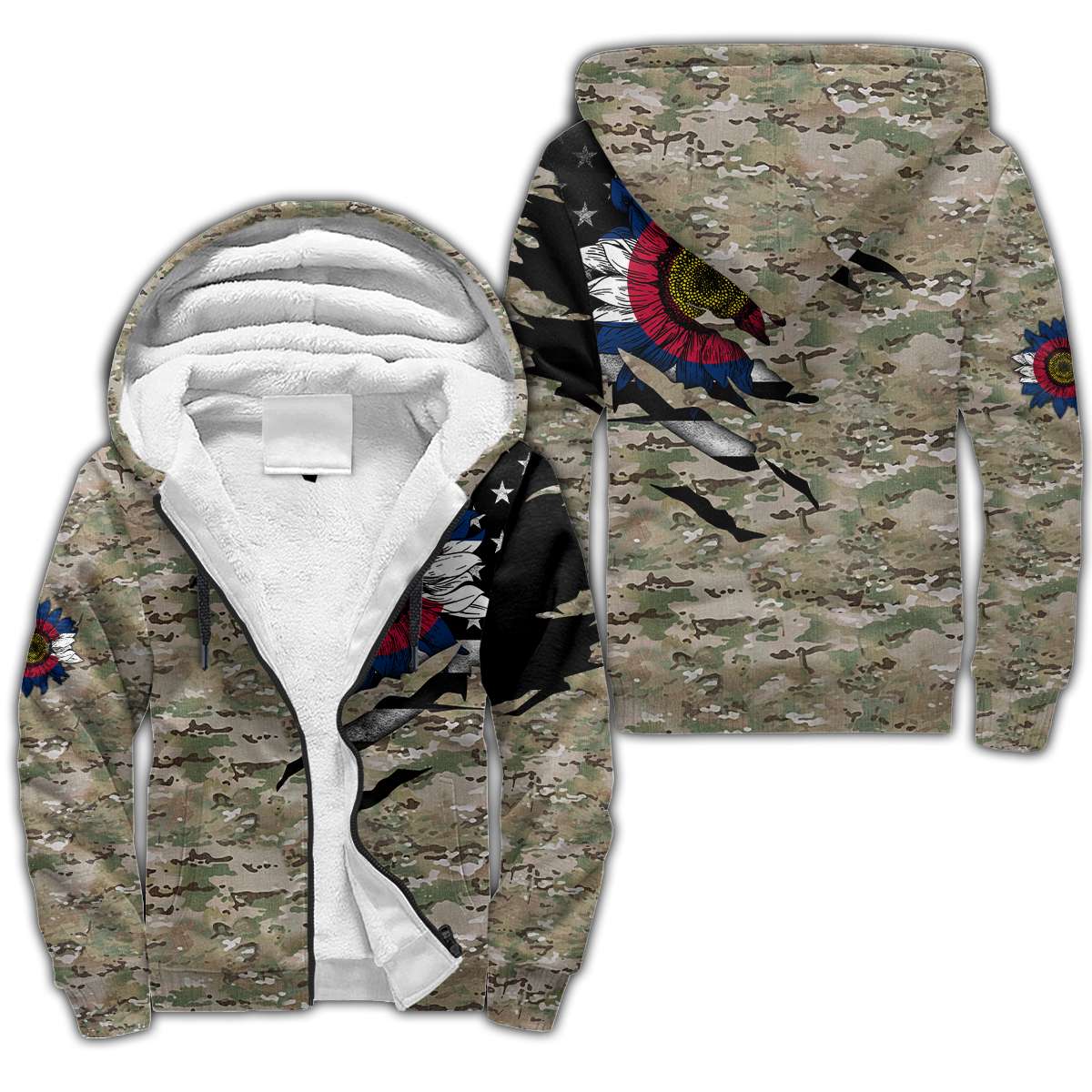 Colorado Sunflower Camo 3D All Over Printed Unisex Shirts