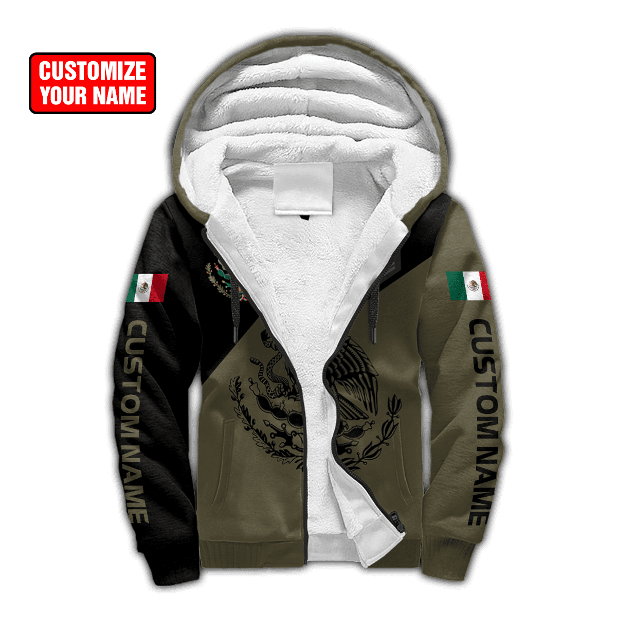 Personalized Name Mexican 3D All Over Printed Hoodie