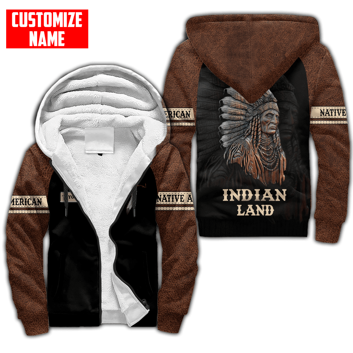 Customized name Native American 3D All Over Printed Unisex Shirts