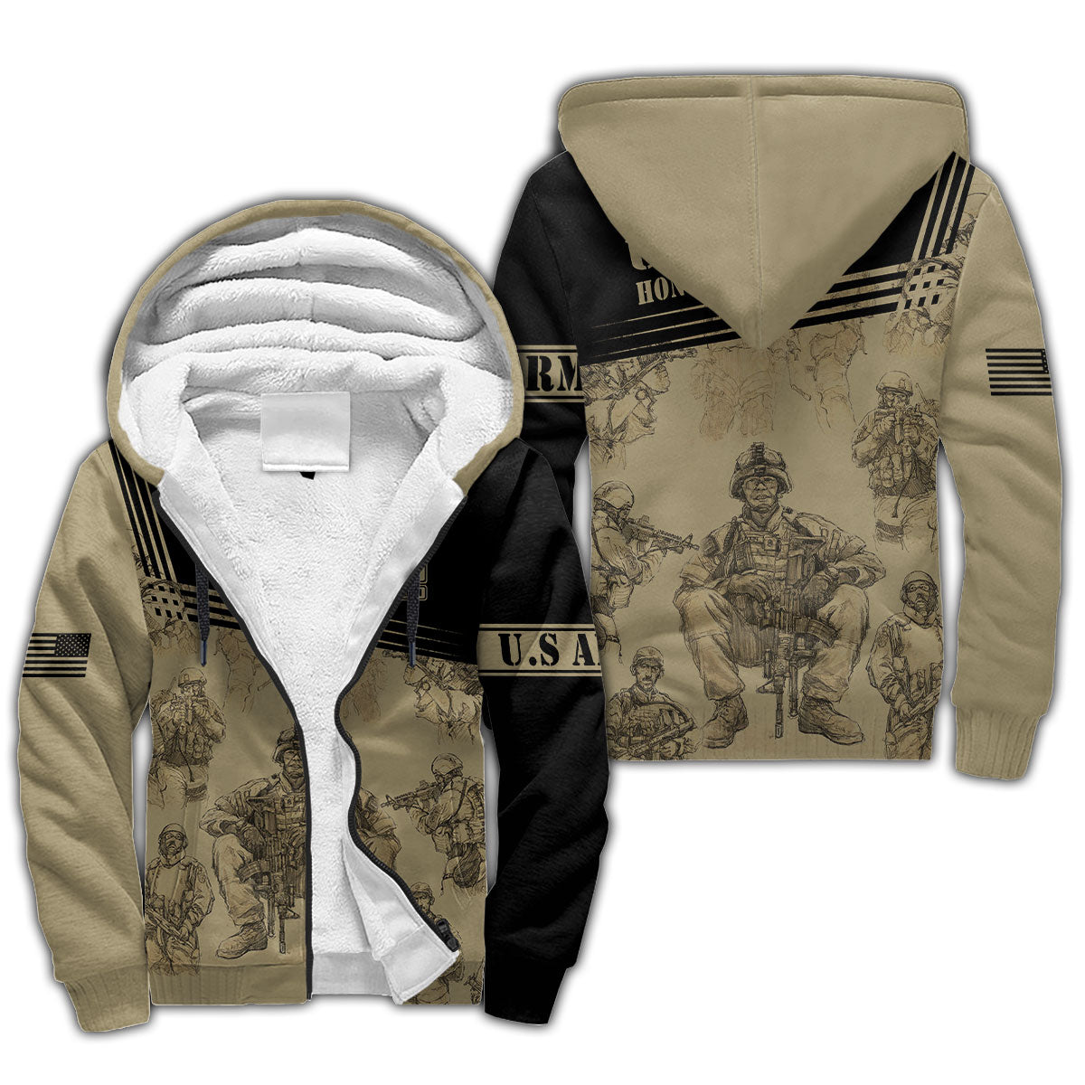US Army Veteran 3D All Over Printed Unisex Shirts