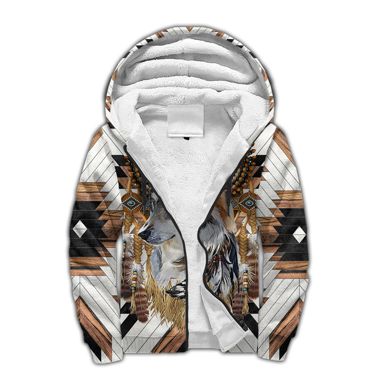 Love Wolf Native American 3D All Over Printed Shirts for Women