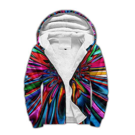 Hippie 3D All Over Printed For Men And Women Fleece Zip-up Hoodie TQH200704.S4