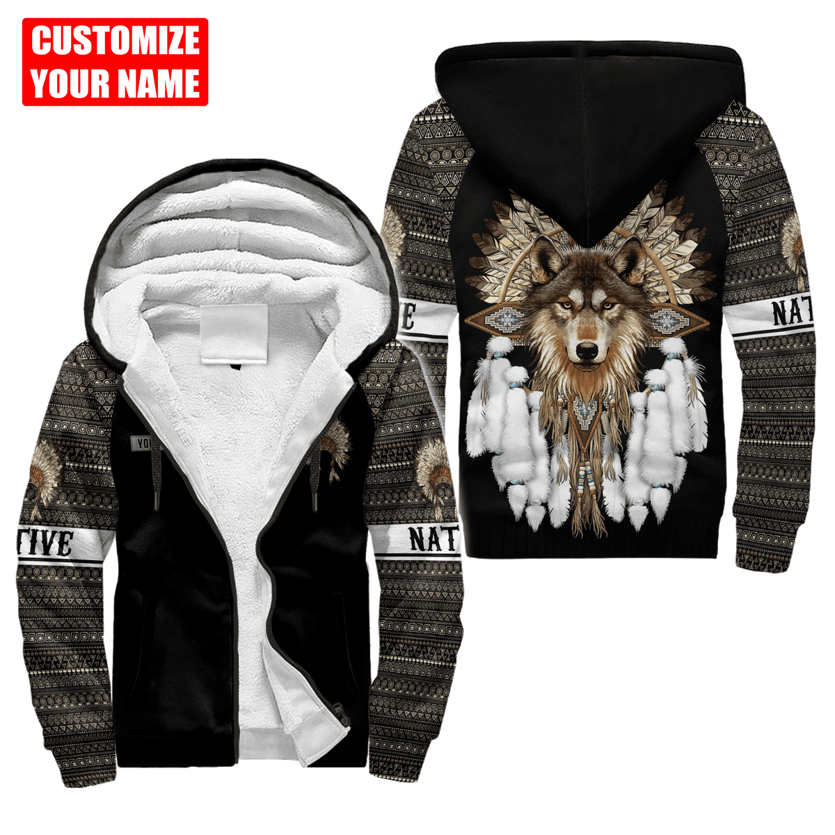 Customized Name Native American 3D All Over Printed Unisex Shirts