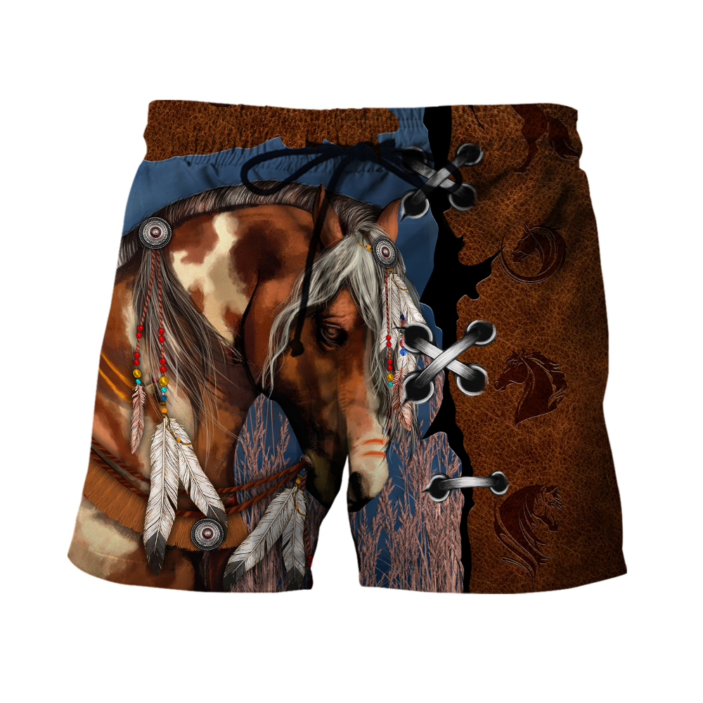 Brown Horse 3D All Over Printed Shirts TR1606201S-Apparel-TA-Shorts-S-Vibe Cosy™
