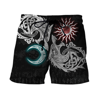 Ragnarok Monsters Sköll and Hati 3D All Over Print Hoodie