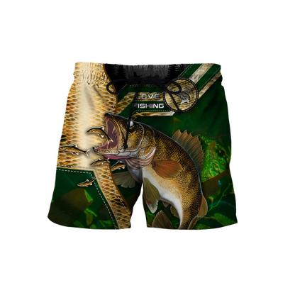 Custom name Walleye Master Fishing camo 3D print shirts