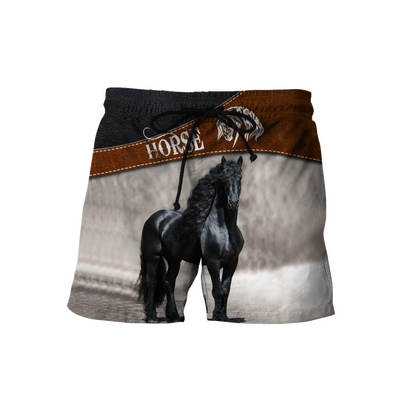 Black Horse Persionalized 3D All Over Printed Shirts