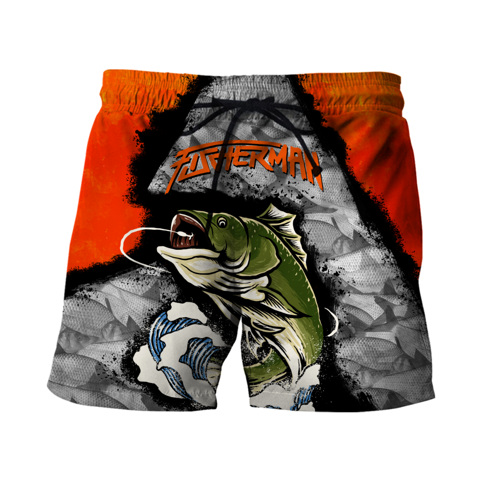 Fisherman Big Game Fishing Orange 3d print shirts