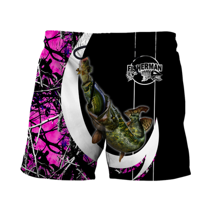 The great fish eats the small Country Girl Camo Hook 3d print shirts