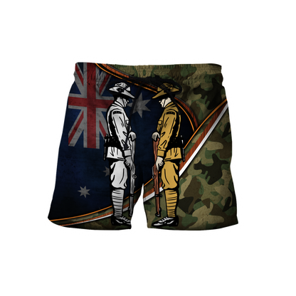 Remember Soldiers camo Australia and Kiwi Veteran 3D print shirts