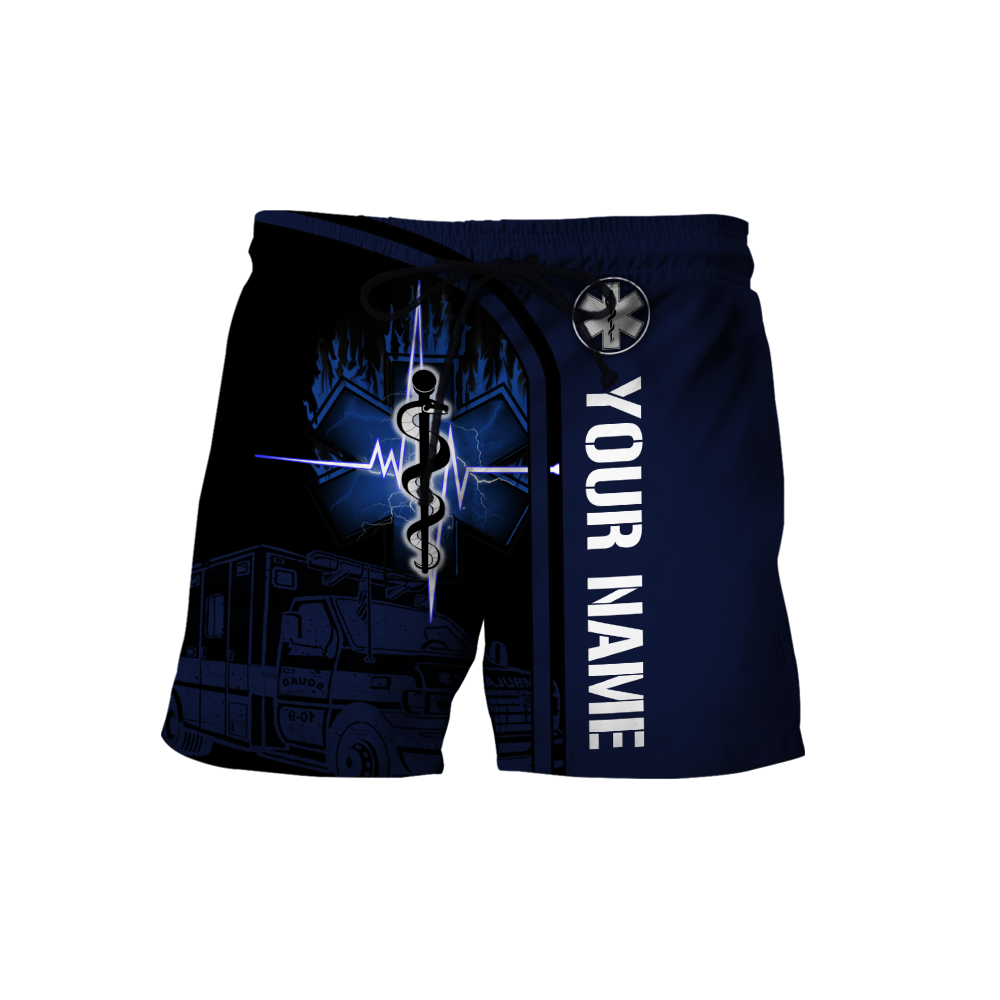 Premium Customized Name n Flag 3D All Over Printed Unisex Shirts For EMS Worker