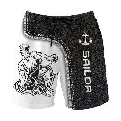 Sailor hold the helm Black White Custom name 3D printed shirts