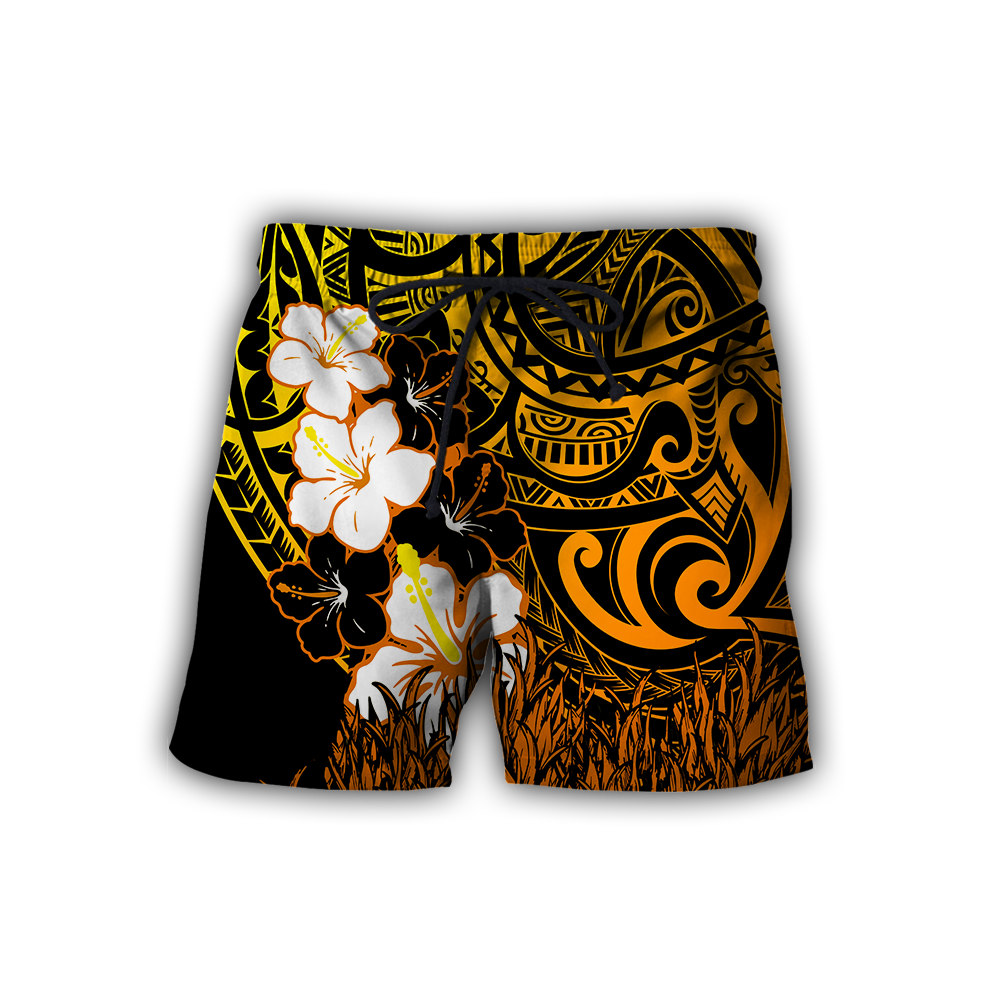 Amazing Polynesian Hibiscus And Tattoo Hawaii Style Unisex Deluxe Hoodie ML