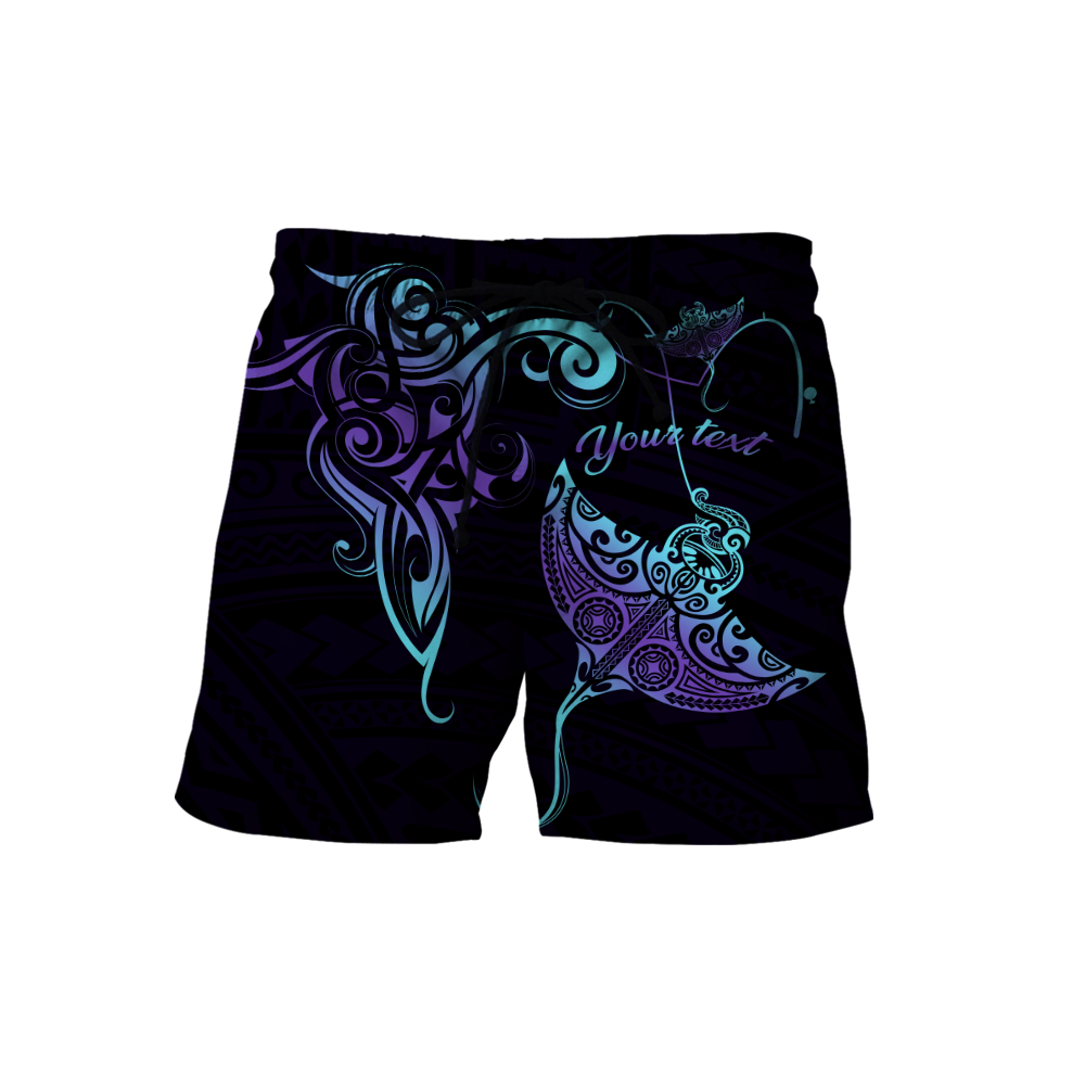 Amazing Polynesian Blue And Purple Ray Tattoo Personalized Unisex Deluxe Hoodie ML