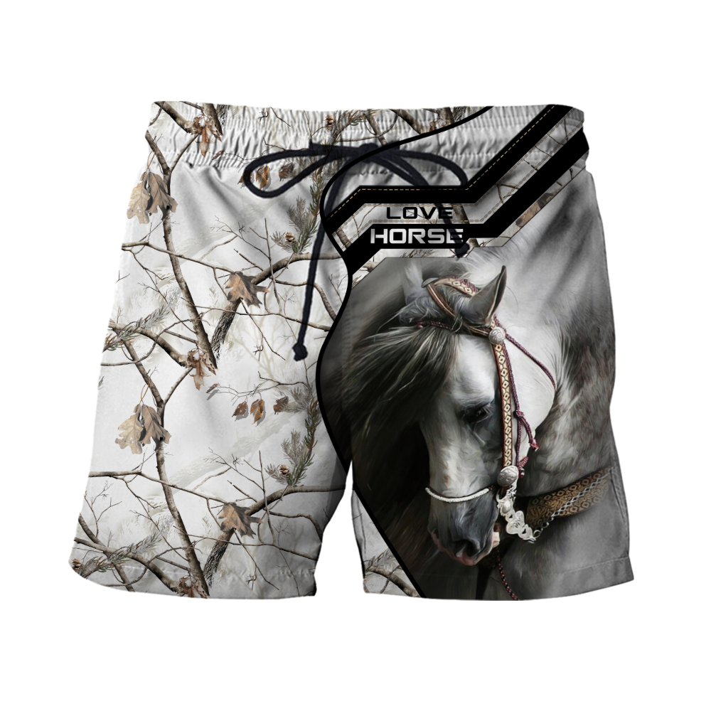 Beautiful White Horse 3D All Over Printed Shirts For Men And Women TR1911205CL