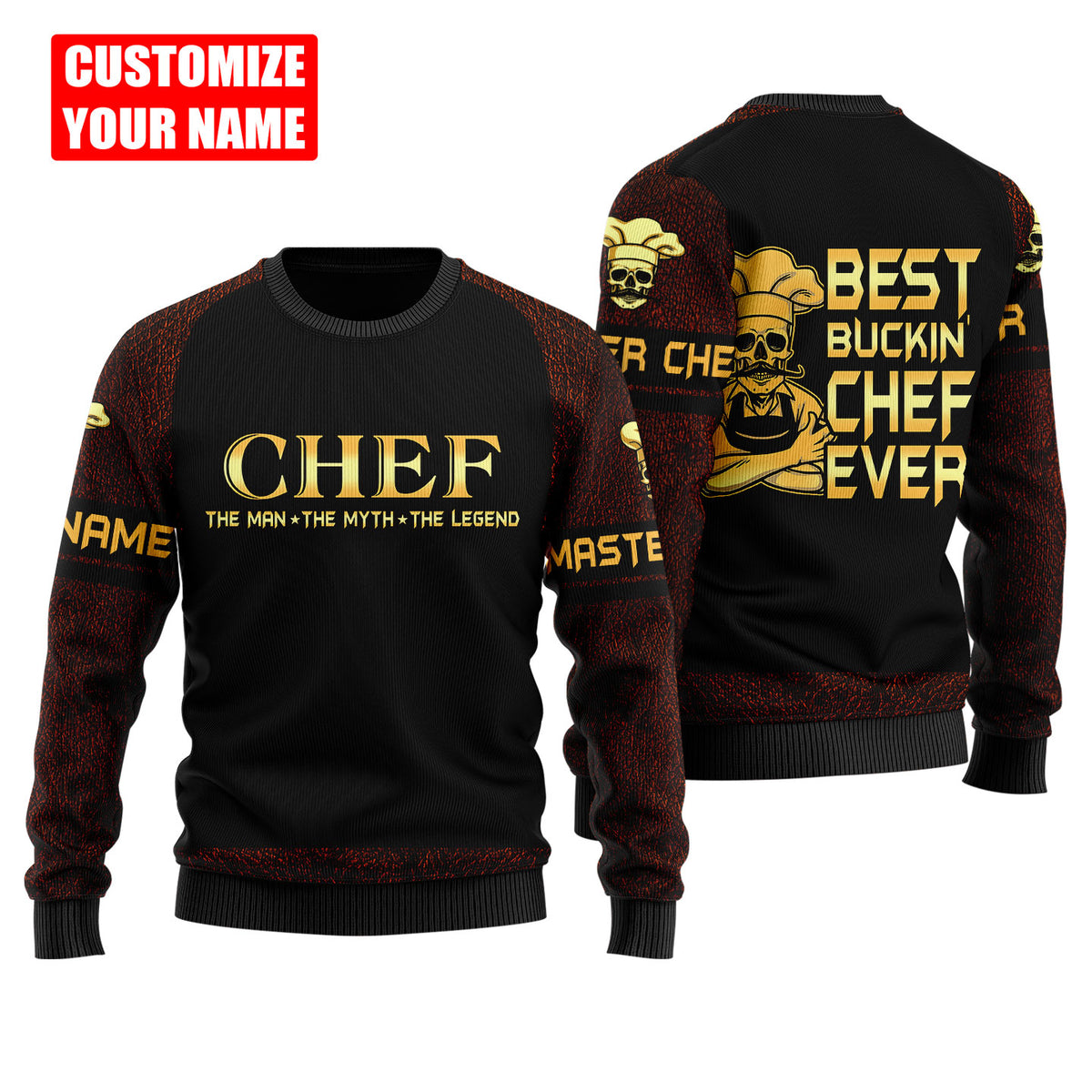 Custom Name Master Chef 3D All Over Printed Unisex Shirts