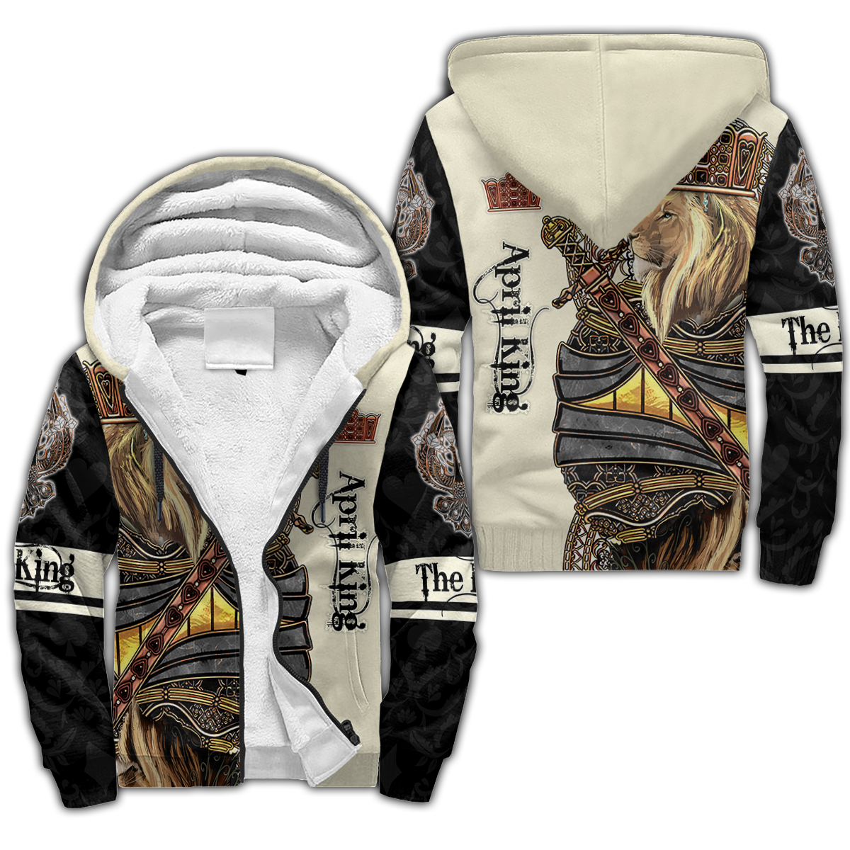 April Black King Lion  3D All Over Printed  Unisex Shirts