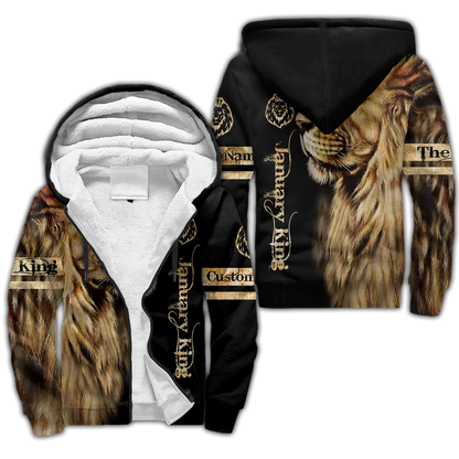 Custom Name January King Lion  3D All Over Printed  Unisex Shirt