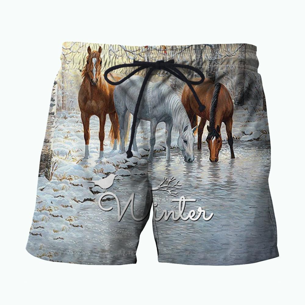 3D All Over Printed Winter Horses Shirts-Apparel-6teenth World-SHORTS-S-Vibe Cosy™