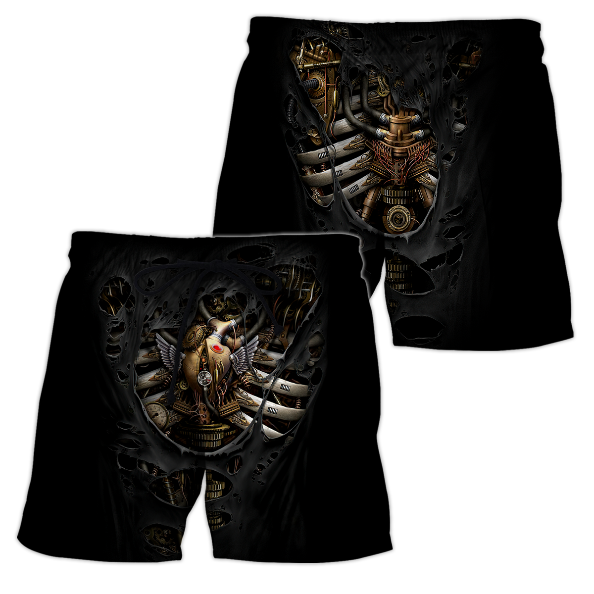 Steampunk Mechanic Skull All Over Printed Hoodie For Men and Women Pi21102002