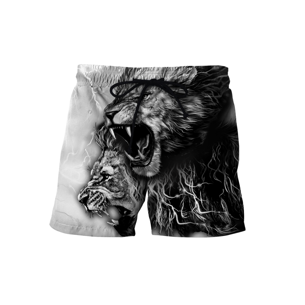 White Lion Tattoo 3D All Over Printed Shirt for Men and Women