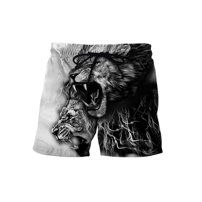 White Lion Tattoo 3D All Over Printed Shirt for Men and Women