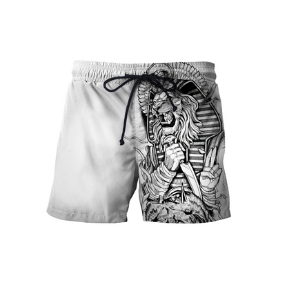 3D Tattoo Ancient Egypt Lion God Over Printed Shirt for Men and Women