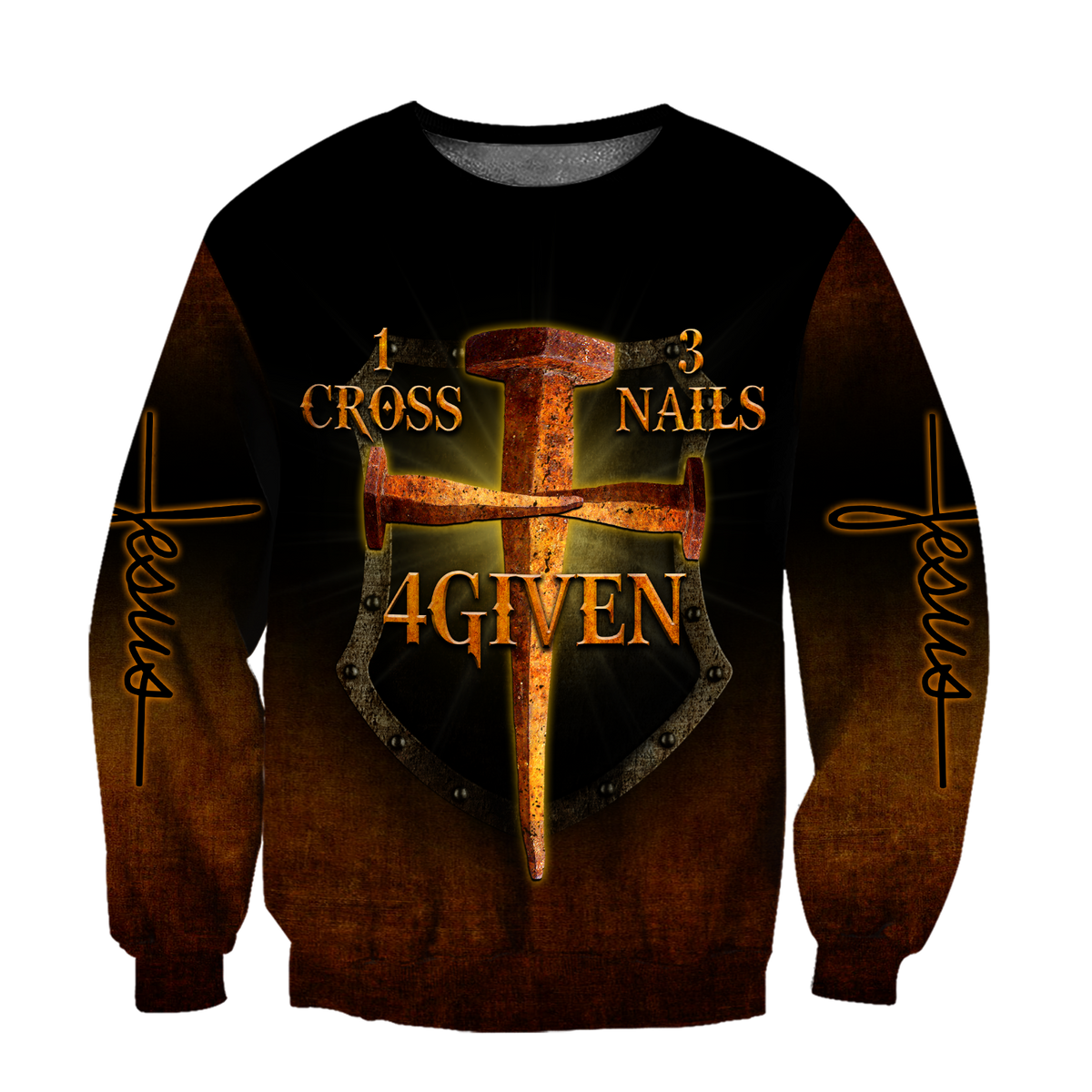 1 Cross 3 Nails 4 Given 3D All Over Printed Shirts For Men and Women Pi30062002-Apparel-TA-Sweatshirts-S-Vibe Cosy™