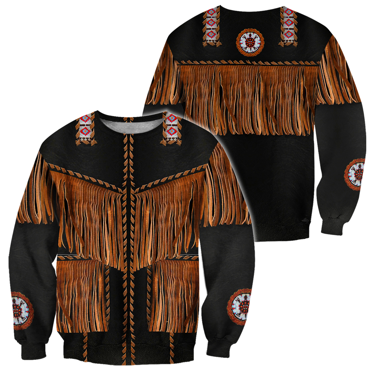 Native Cowboy Jacket No2 Cosplay 3D Over Printed Unisex Deluxe Hoodie ML