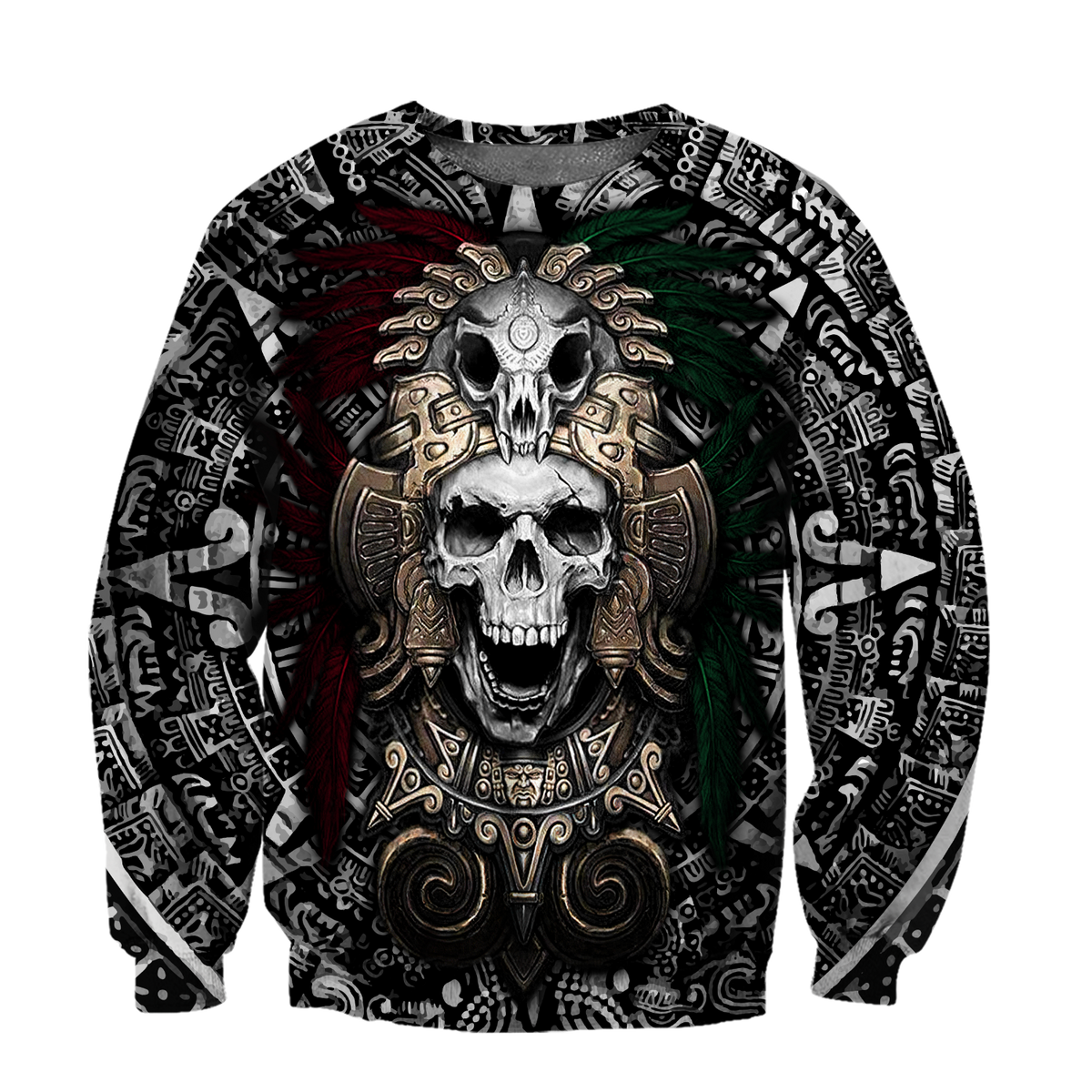 Aztec Skull By ML-Apparel-ML-SweatShirts-S-Vibe Cosy™