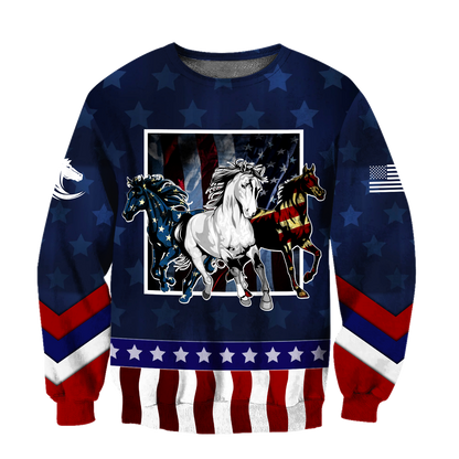 Horses Flag 3D All Over Printed Shirts Pi16062001-Apparel-TA-Sweatshirts-S-Vibe Cosy™