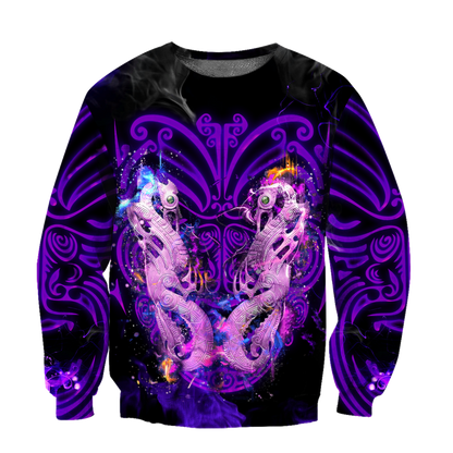 Maori moko manaia new zealand 3d all over printed shirt and short for man and women MH0407201-Apparel-PL8386-Sweatshirt-S-Vibe Cosy™